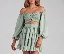 Windsor. So Sweet Ruffled Cutout Skater Dress -Specialtycookwareus 05101 1437 3