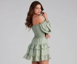 Windsor. So Sweet Ruffled Cutout Skater Dress -Specialtycookwareus 05101 1437 6
