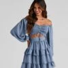 Windsor. So Sweet Ruffled Cutout Skater Dress -Specialtycookwareus 05101 1438 1 1
