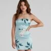 Windsor. Garden Soiree Satin Mini Dress -Specialtycookwareus 05101 1448 2 01ff4cf3 22fe 4f14 a077 303758fe8712