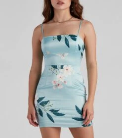 Windsor. Garden Soiree Satin Mini Dress -Specialtycookwareus 05101 1448 4 4cae2b53 ada3 479d 95f3 1704a0ae4f60