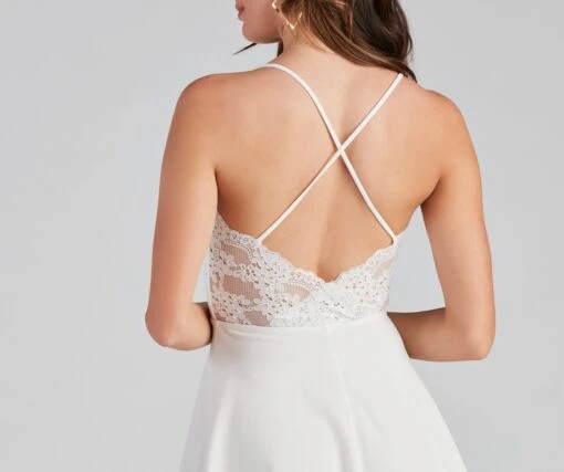 Windsor. Pretty In Lace Crepe Skater Dress -Specialtycookwareus 05101 1454 4