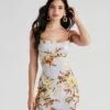 Windsor. Sweet Floral Knit Mini Dress -Specialtycookwareus 05101 1514 1