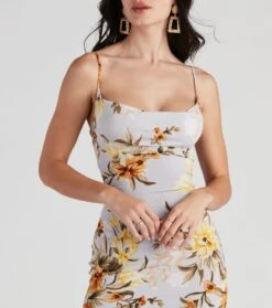 Windsor. Sweet Floral Knit Mini Dress -Specialtycookwareus 05101 1514 4