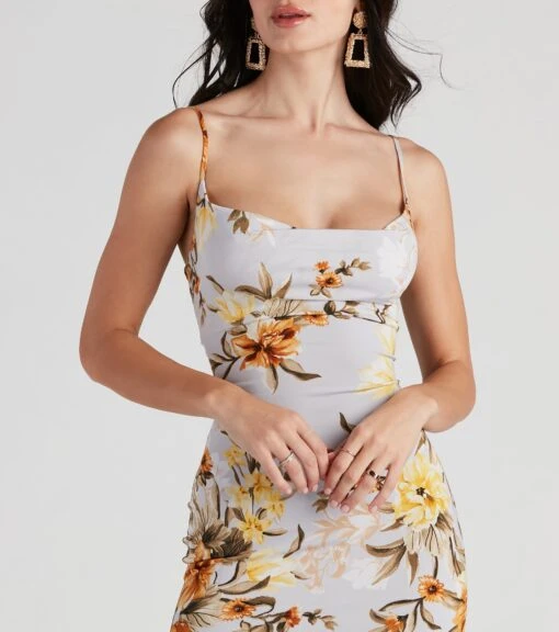Windsor. Sweet Floral Knit Mini Dress -Specialtycookwareus 05101 1514 4