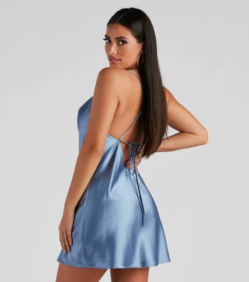 Windsor. Raise A Toast Satin A-Line Dress -Specialtycookwareus 05101 1568 2