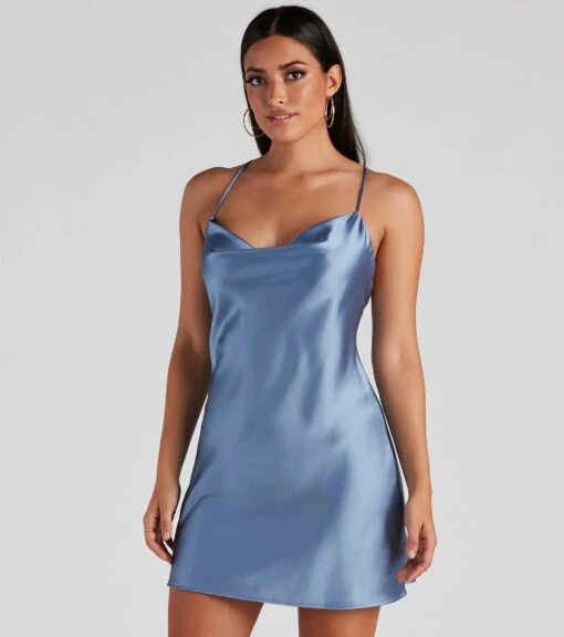 Windsor. Raise A Toast Satin A-Line Dress -Specialtycookwareus 05101 1568 3