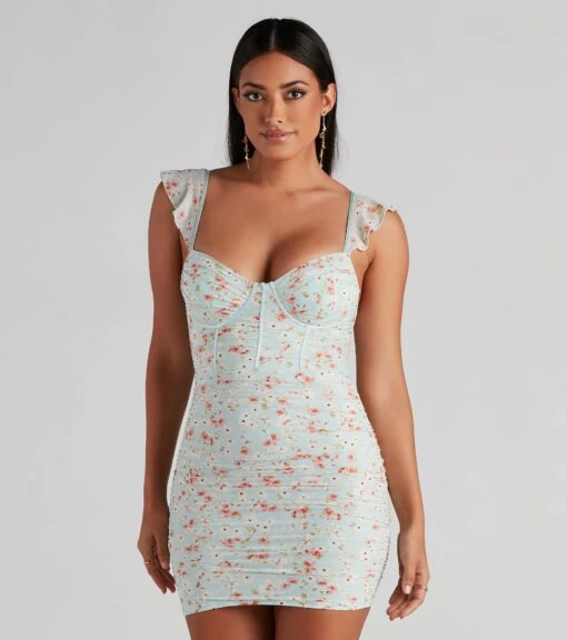 Windsor. Plant One On Me Floral Mini Dress -Specialtycookwareus 05101 1641 2