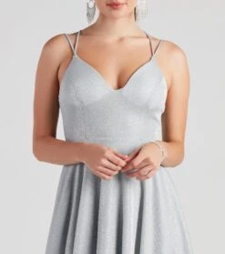Windsor. Glitzy And Gorgeous Glitter Knit Skater Dress -Specialtycookwareus 05101 1657 4