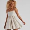 Windsor. Twirl All Day Linen Skater Dress -Specialtycookwareus 05101 1667 1