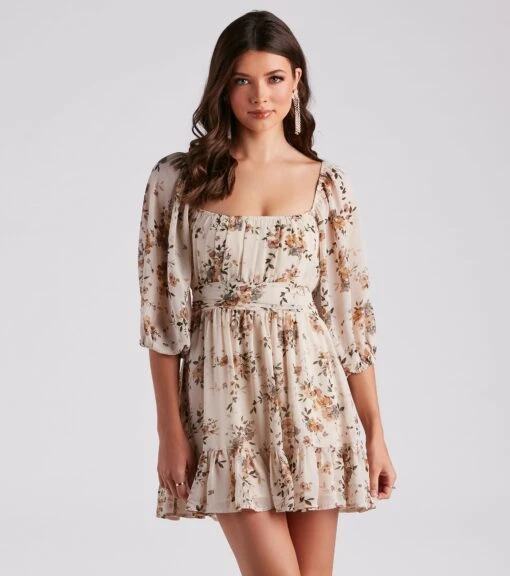 Windsor. Sunday Girl Floral Chiffon Skater Dress -Specialtycookwareus 05101 1704 1