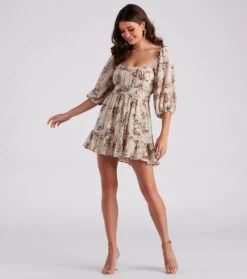 Windsor. Sunday Girl Floral Chiffon Skater Dress -Specialtycookwareus 05101 1704 3