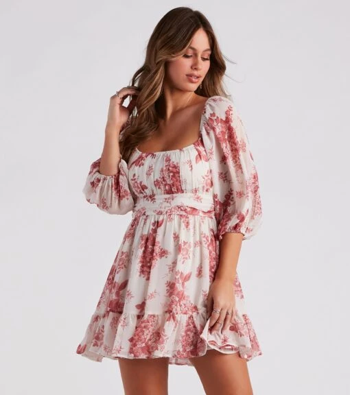 Windsor. Sunday Girl Floral Chiffon Skater Dress -Specialtycookwareus 05101 1706 1 fefd7172 aa0d 45a7 8629 2763ab468825 1