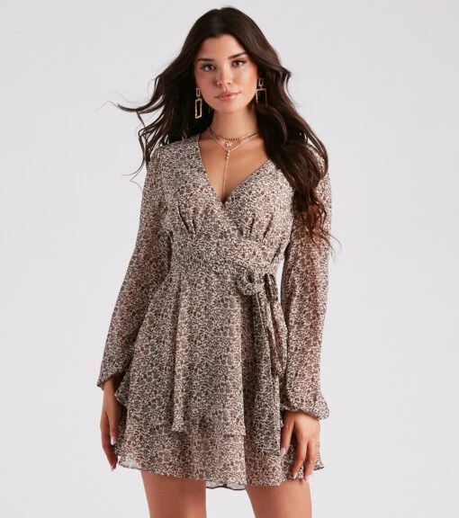 Windsor. Spring Into Floral Chiffon Skater Dress -Specialtycookwareus 05101 1711 1
