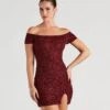 Windsor. Love Spark Glitter Off The Shoulder Dress -Specialtycookwareus 05101 1735 1