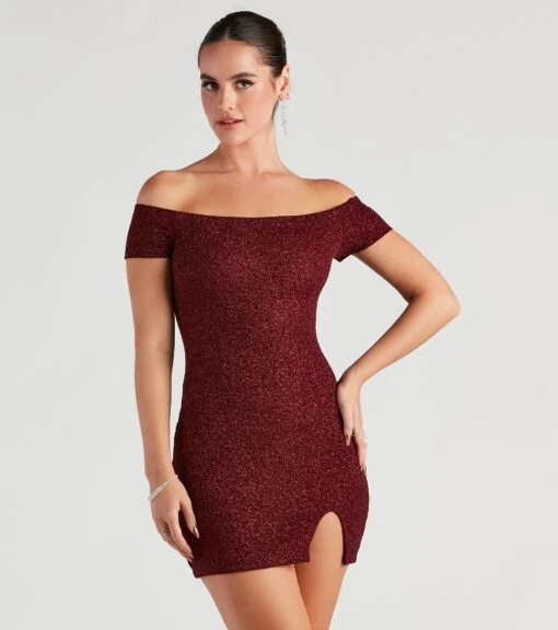 Windsor. Love Spark Glitter Off The Shoulder Dress -Specialtycookwareus 05101 1735 1