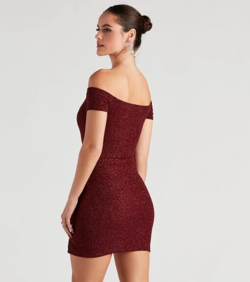 Windsor. Love Spark Glitter Off The Shoulder Dress -Specialtycookwareus 05101 1735 2