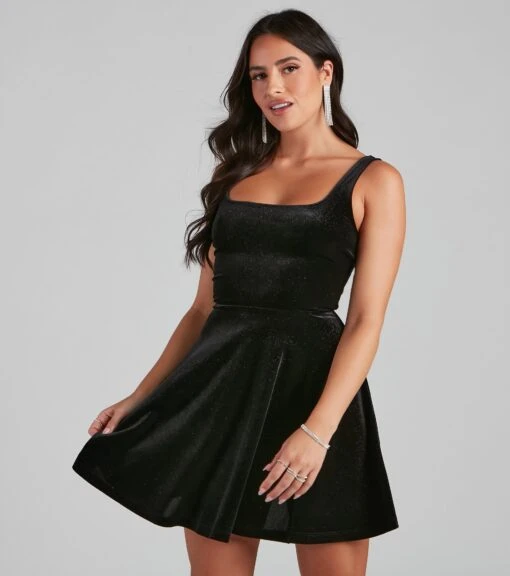 Windsor. Glitter Magic Velvet Skater Dress -Specialtycookwareus 05101 1739 1
