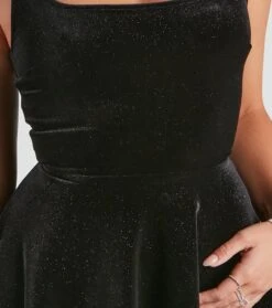 Windsor. Glitter Magic Velvet Skater Dress -Specialtycookwareus 05101 1739 4