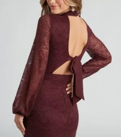 Windsor. New Romantics Lace Mock Neck Dress -Specialtycookwareus 05101 1772 4