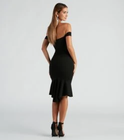 Windsor. Flared And Flirty Off-The-Shoulder Midi Dress -Specialtycookwareus 05101 1809 3
