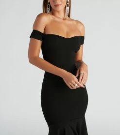 Windsor. Flared And Flirty Off-The-Shoulder Midi Dress -Specialtycookwareus 05101 1809 4