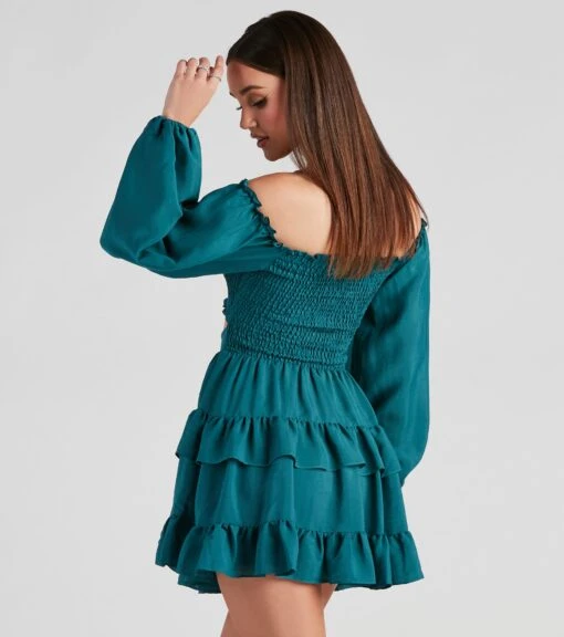 Windsor. So Sweet Ruffled Cutout Skater Dress -Specialtycookwareus 05101 1810 2