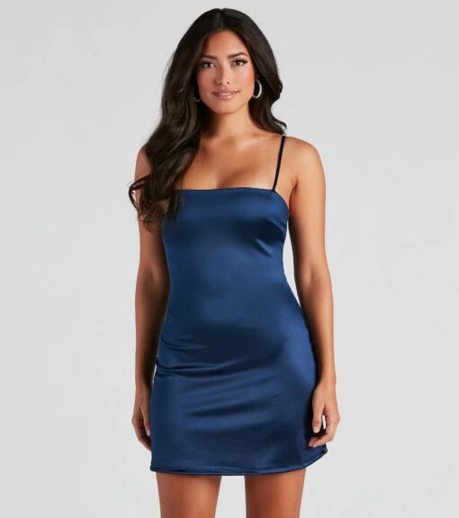 Windsor. Day Glow Satin A-Line Short Dress -Specialtycookwareus 05101 1822 1 6c02c323 ec0c 4005 b99f 8c6b463ce489