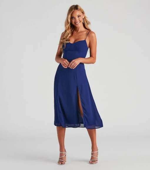 Windsor. Chic Flowy Chiffon Midi Dress -Specialtycookwareus 05101 1837 1 c0aa62cf 329f 41ce 93fe e693010e16f3
