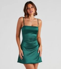 Windsor. Day Glow Satin A-Line Short Dress -Specialtycookwareus 05101 1843 1
