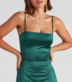 Windsor. Day Glow Satin A-Line Short Dress -Specialtycookwareus 05101 1843 4