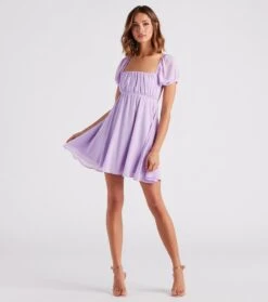 Windsor. Spring Forward Chiffon Puff Sleeve Skater Dress -Specialtycookwareus 05101 2024 3
