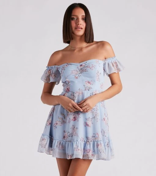 Windsor. Easy Breezy In Floral Chiffon Dress -Specialtycookwareus 05101 2052 1