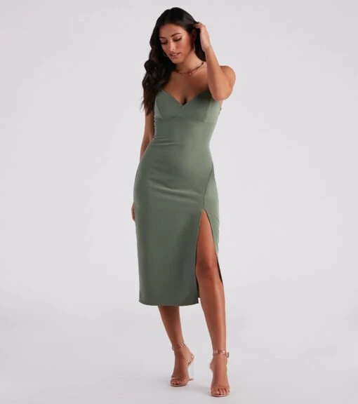 Windsor. Sultry Sophistication Crepe Slip Midi Dress -Specialtycookwareus 05101 2099 3 dc07bf25 f232 43e4 950e 7797d44203fa