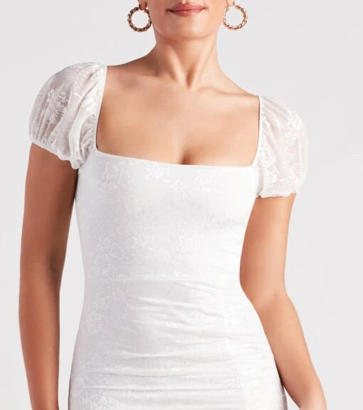 Windsor. Charming Vibes Lace Puff Sleeve Mini Dress -Specialtycookwareus 05101 2147 4