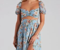 Windsor. Life's A Breeze Floral Cutout Midi Dress -Specialtycookwareus 05101 2190 4