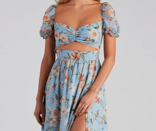 Windsor. Life's A Breeze Floral Cutout Midi Dress -Specialtycookwareus 05101 2190 4
