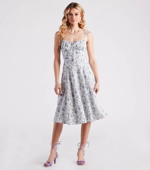Windsor. Floral Sunshine Corset Midi Dress -Specialtycookwareus 05101 2199 1 2f5d311a f773 45e6 831c 21572ac38bb3