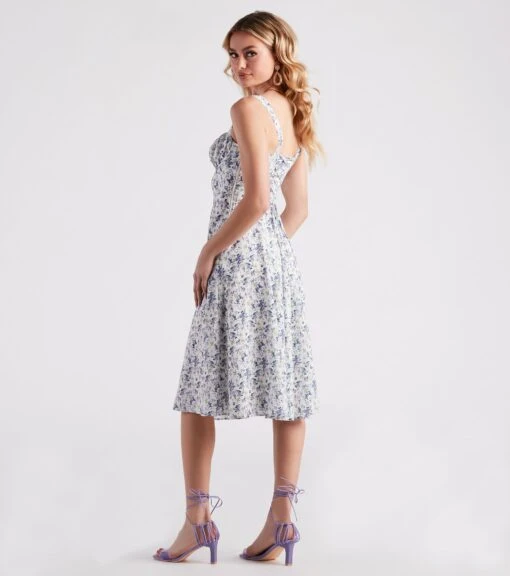 Windsor. Floral Sunshine Corset Midi Dress -Specialtycookwareus 05101 2199 2 b86aeaef cbb5 4fce 9085 af5ce289765c