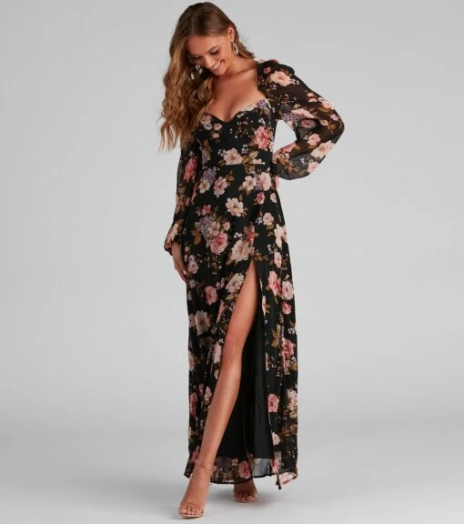 Windsor. Swept Away Floral Chiffon Maxi Dress -Specialtycookwareus 05101 2215 1 b6a24993 a225 4b98 9b70 5496cc124b17