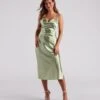 Windsor. Silky Sleek Satin Slip Midi Dress -Specialtycookwareus 05101 2244 1