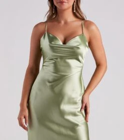 Windsor. Silky Sleek Satin Slip Midi Dress -Specialtycookwareus 05101 2244 4