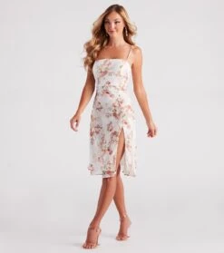 Windsor. Fall For Floral Chiffon Midi Dress -Specialtycookwareus 05101 2249 3