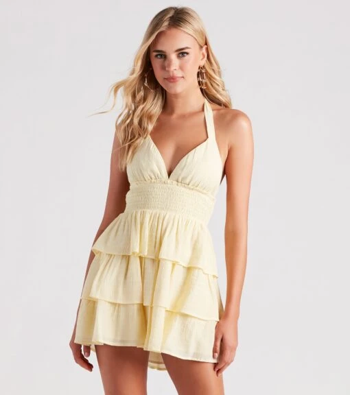 Windsor. Sunset Happy Hour Ruffled Skater Dress -Specialtycookwareus 05101 2256 1 1
