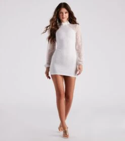 Windsor. New Romantics Lace Mock Neck Dress -Specialtycookwareus 05101 2266 3 50715c1f 45fb 4822 9ec2 902988117c48