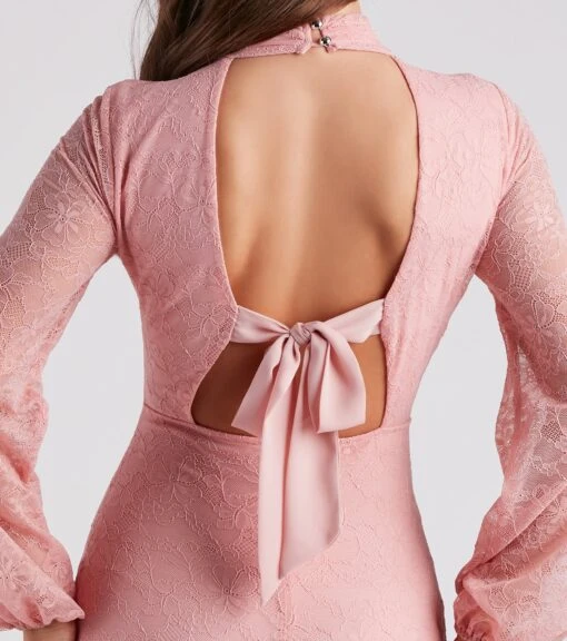 Windsor. New Romantics Lace Mock Neck Dress -Specialtycookwareus 05101 2267 4
