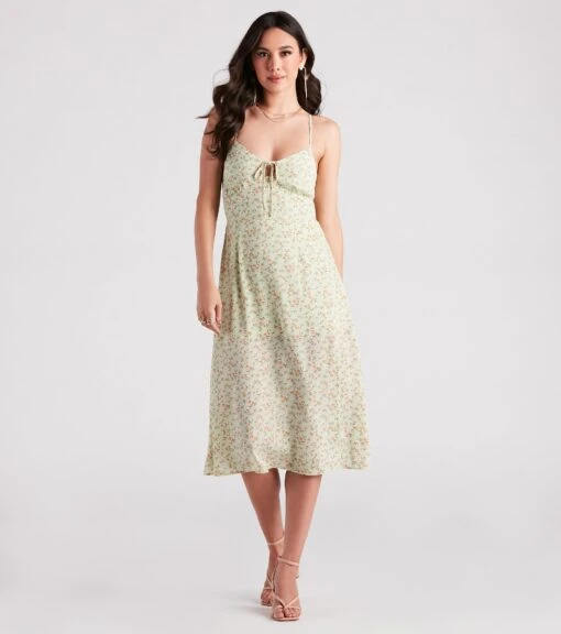 Windsor. Strolling The Garden Floral Chiffon Midi Dress -Specialtycookwareus 05101 2312 1 f6f3cb92 353a 4047 b45e 16db73a0c2de