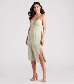 Windsor. Strolling The Garden Floral Chiffon Midi Dress -Specialtycookwareus 05101 2312 3 76c92a00 96b4 42a1 bd60 971801eb33d6