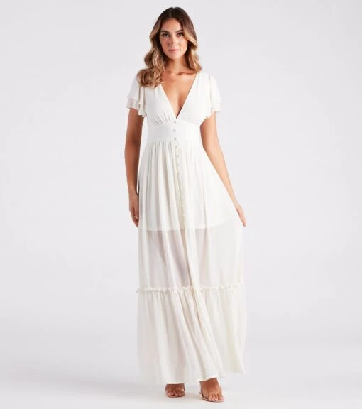 Windsor. Summer Daydream Ruffled Chiffon Maxi Dress -Specialtycookwareus 05101 2335 1 19011dad 35b6 4d49 92e8 56c2f027dd0b
