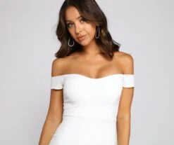 Windsor. Flared And Flirty Off-The-Shoulder Midi Dress -Specialtycookwareus 05101 2389 3